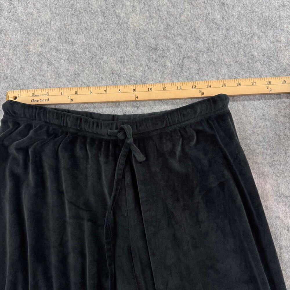 Juicy Couture Sleepwear Joggers Black Velour Bling Sz L - Picture 6 of 9